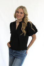 midnight bloom blouse