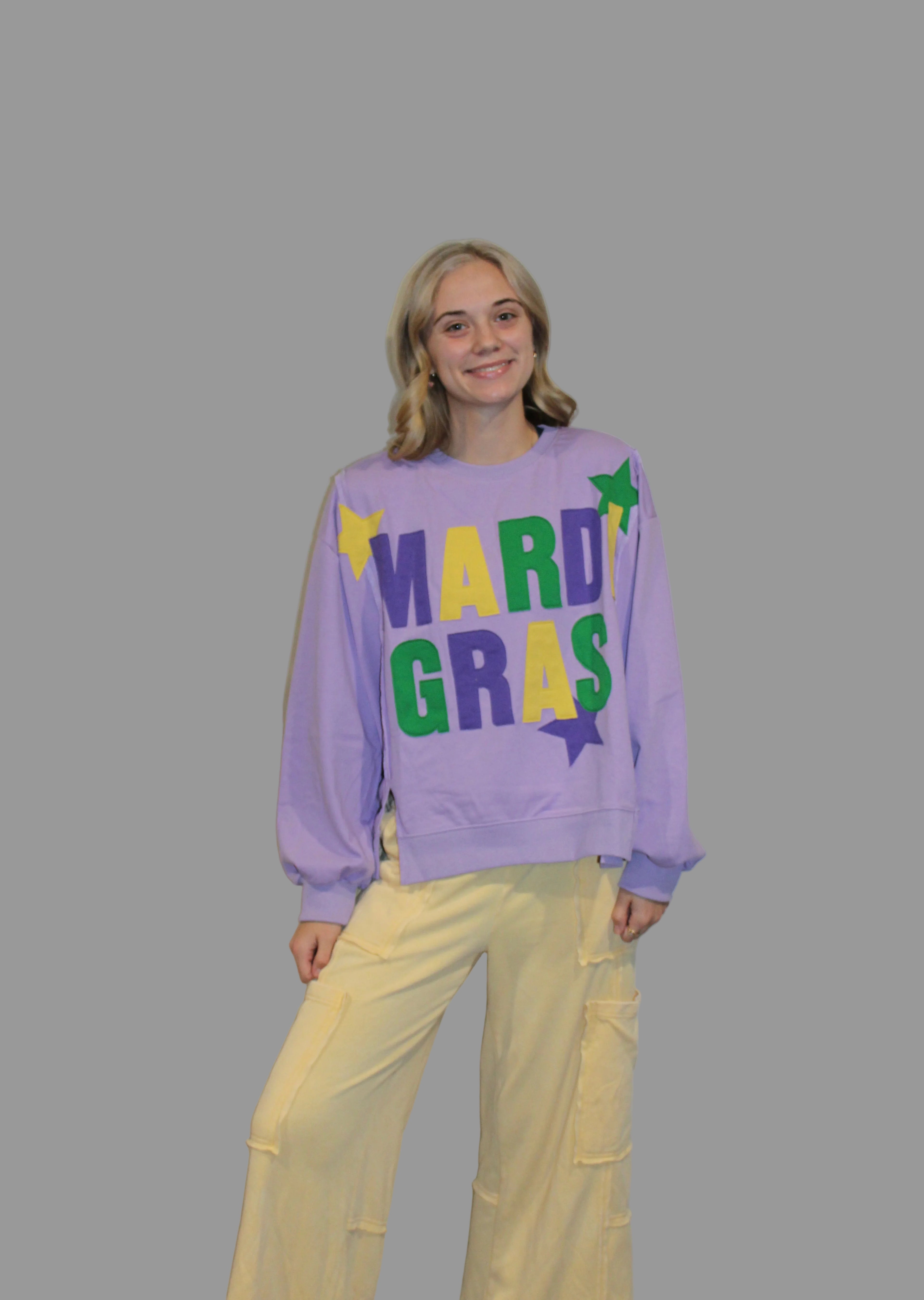 Mardi Gras Star Sweatshirt