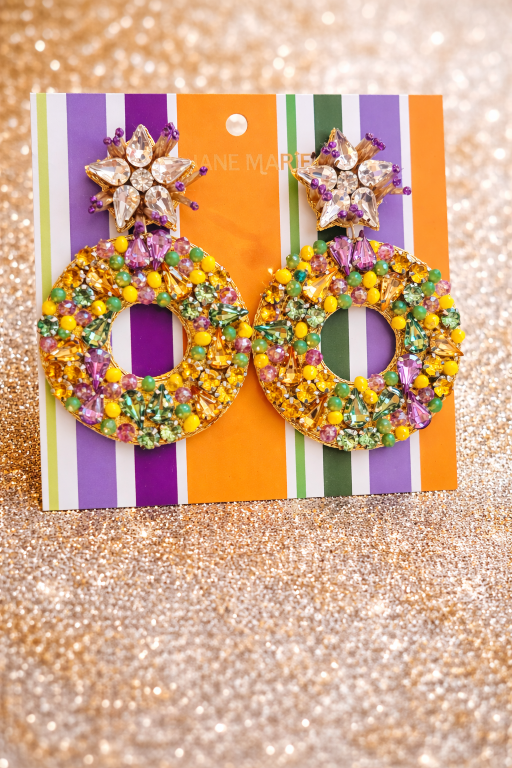 Mardi Gras earrings